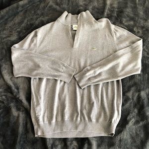 Lacoste grey quarter zip